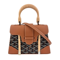 Saigon Structured Mini Bag in Black and Tan