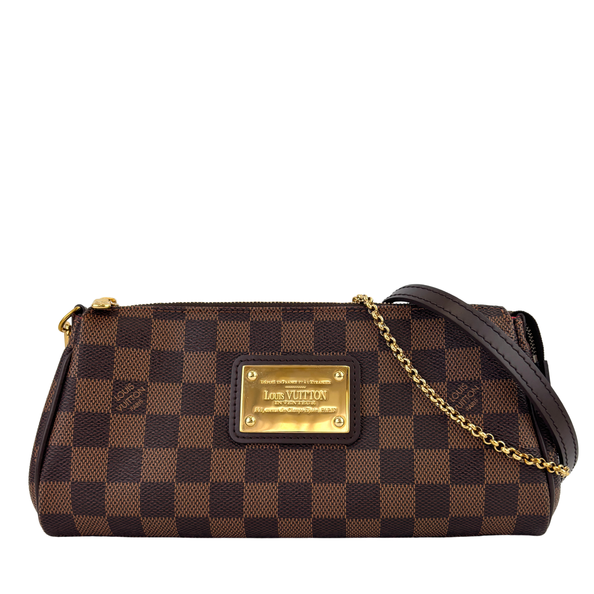 Eva Clutch Damier Ebene Canvas