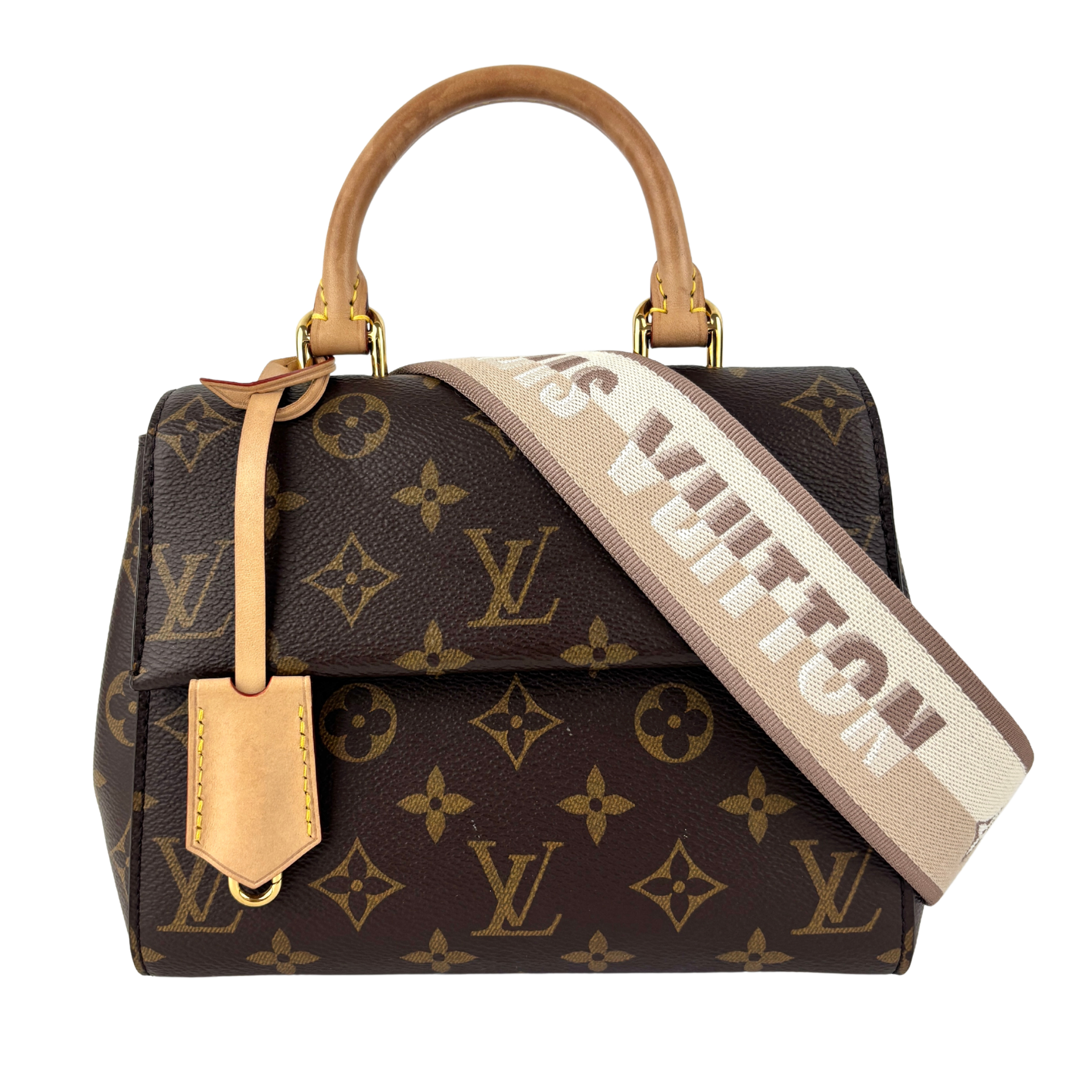 Louis Vuitton M13040 Cluny Mini Monogram Canvas Beige Bag – Glampot
