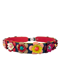 Fendi Multicolor Leather Flower Strap You Shoulder Strap