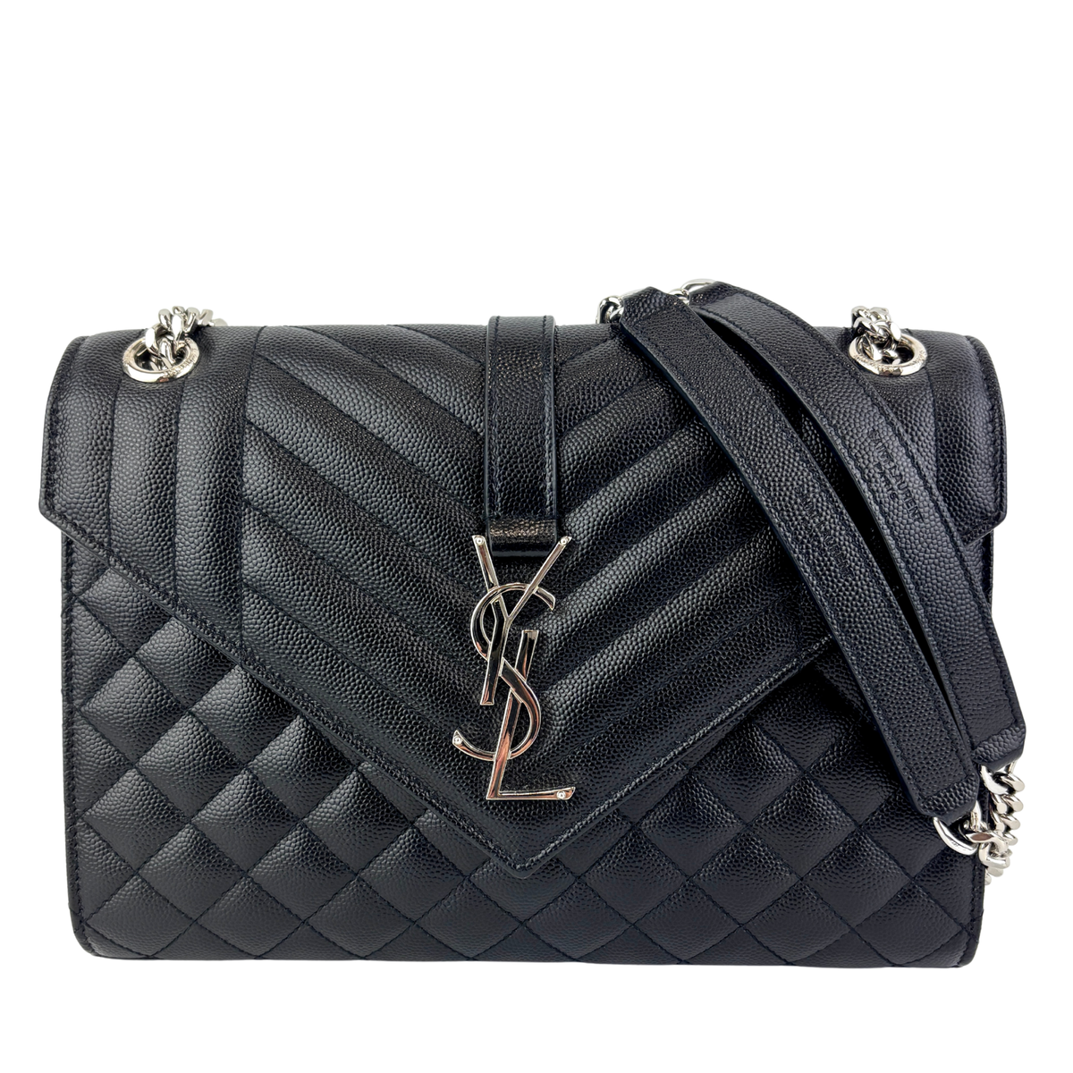 Metalesse Envelope Medium Black Grain de Poudre SHW - Glampot
