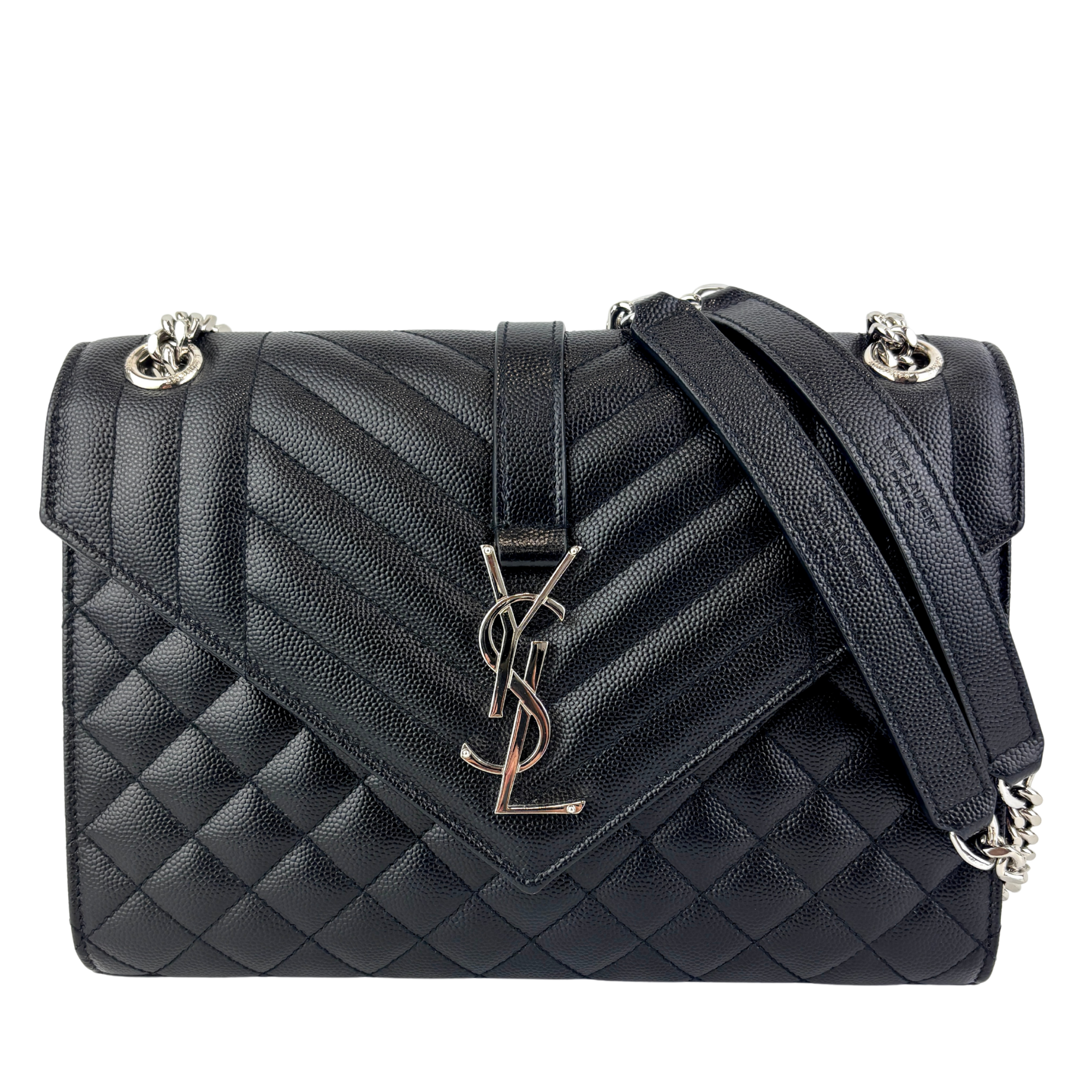 Metalesse Envelope Medium Black Grain de Poudre SHW - Glampot