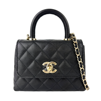 AP4244 Micro Coco Handle in Black Caviar LGHW - Glampot
