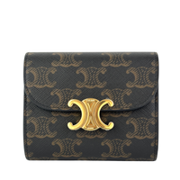 Small Flap Wallet Triomphe inTriomphe Canvas - Glampot