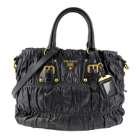 BN1336 Nero Nappa Gaufre Leather Tote