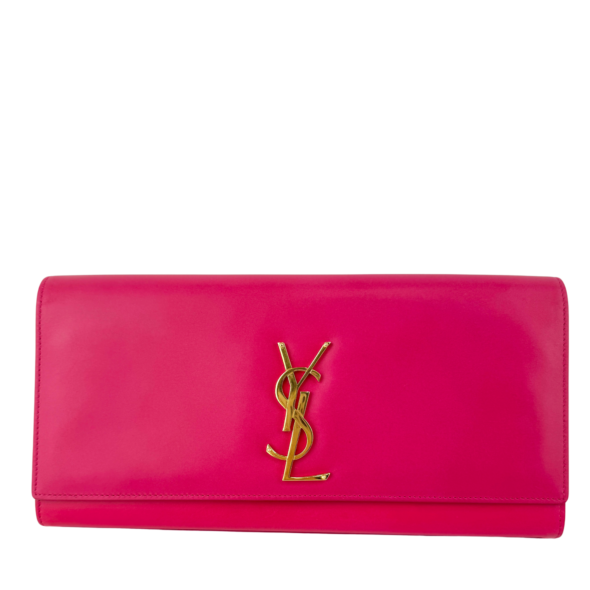 326079 Dark Pink Smooth Calfskin Cassandre Clutch Bag GHW