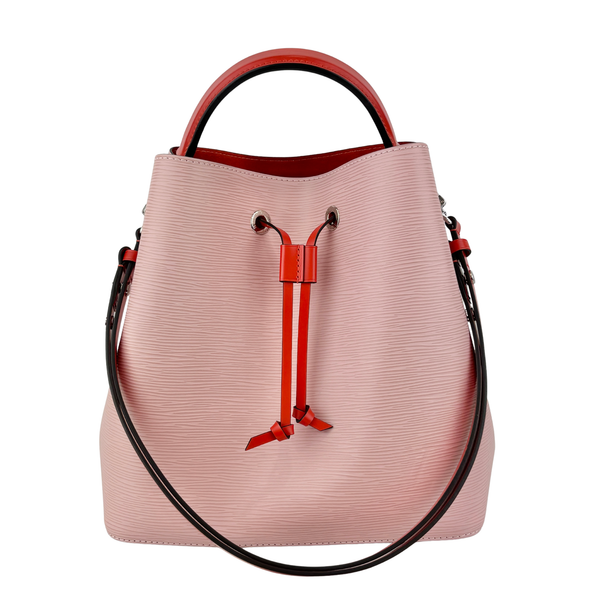 NeoNoe MM Rose Ballerine Epi Leather Bucket Bag