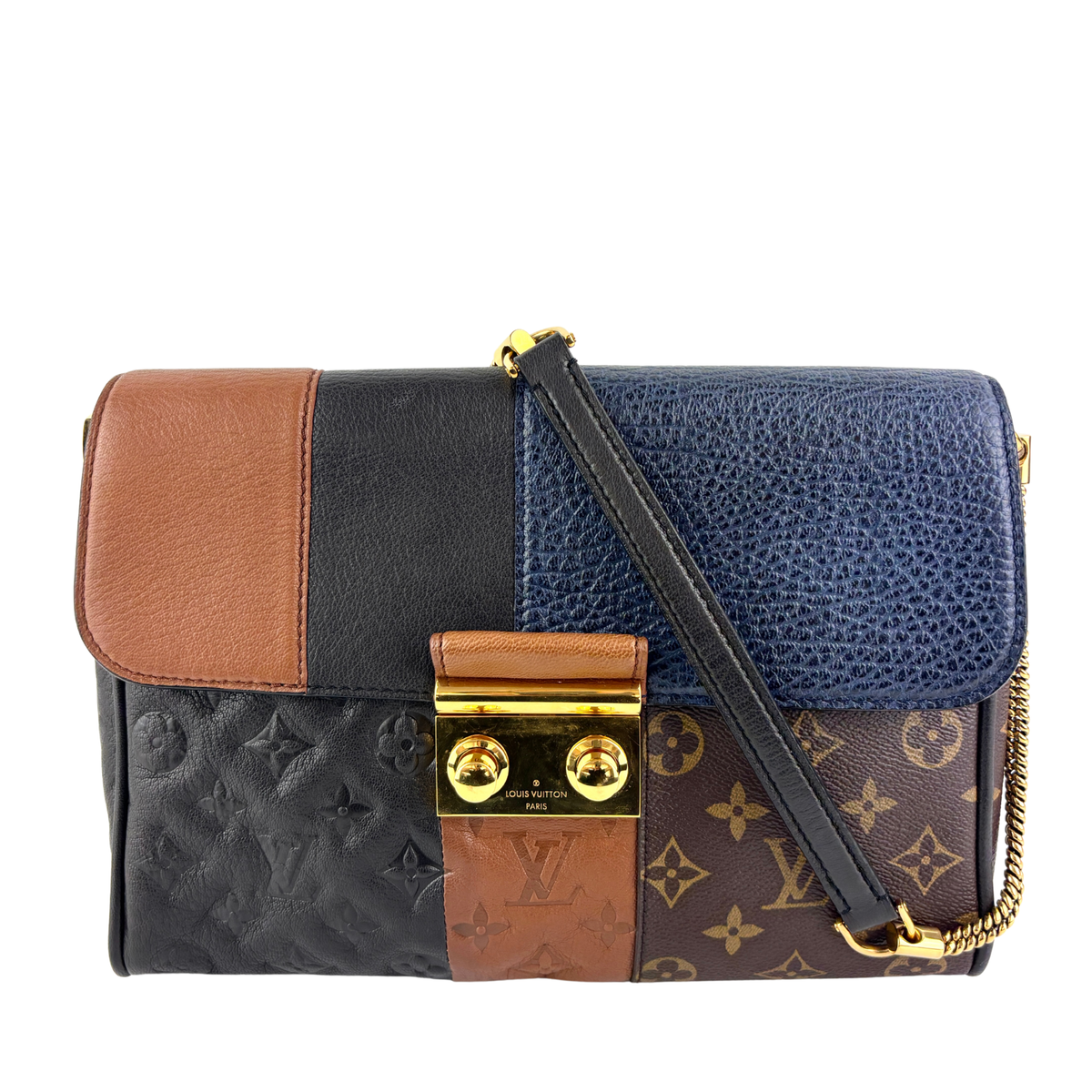 Limited Edition Marine Monogram Blocks Pochette Plate Clutch Bag - Glampot