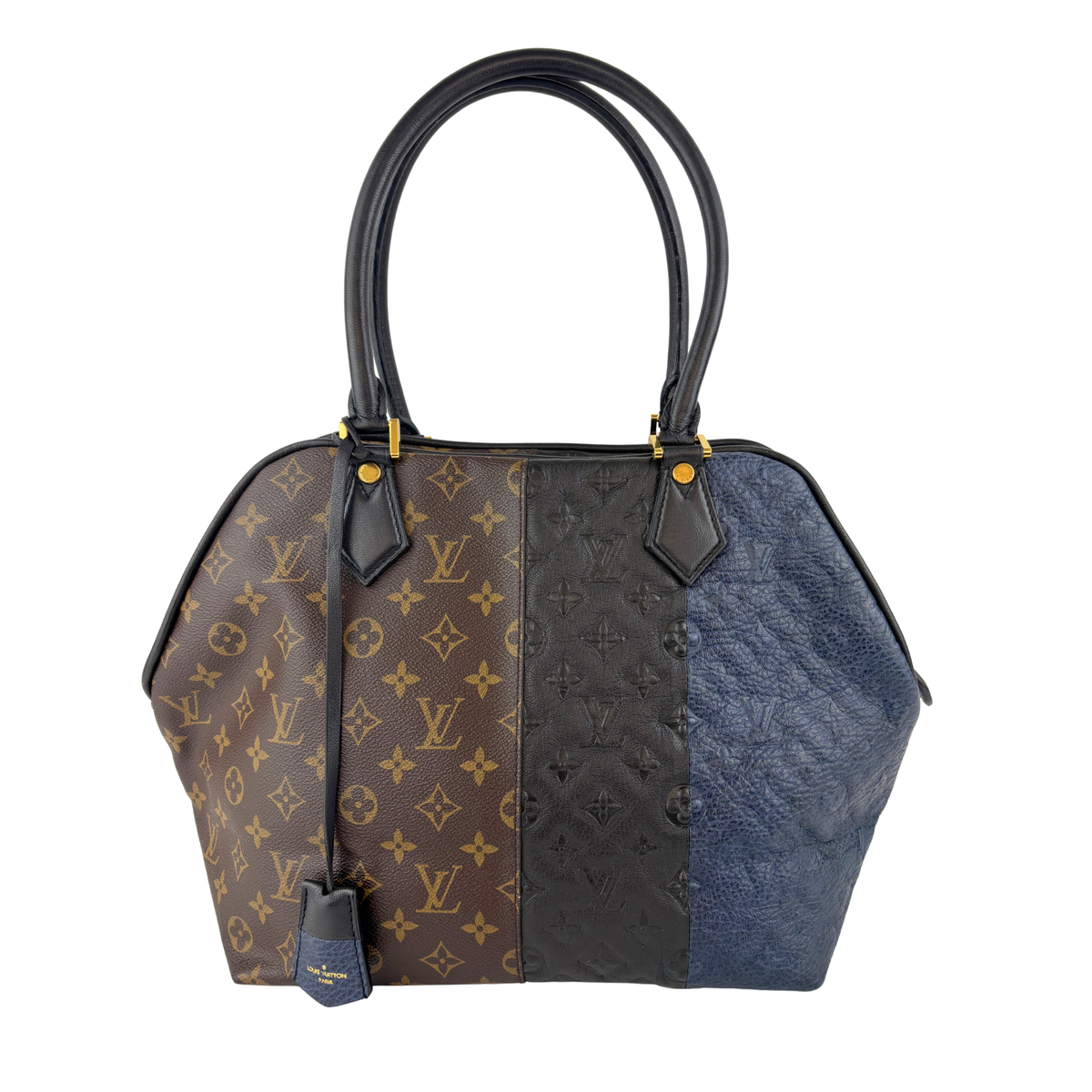 Limited Edition Marine Monogram Blocks Zipped Tote Bag - Glampot