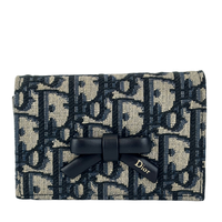 Promenade Glycine Wallet Blue Dior Oblique Jacquard - Glampot