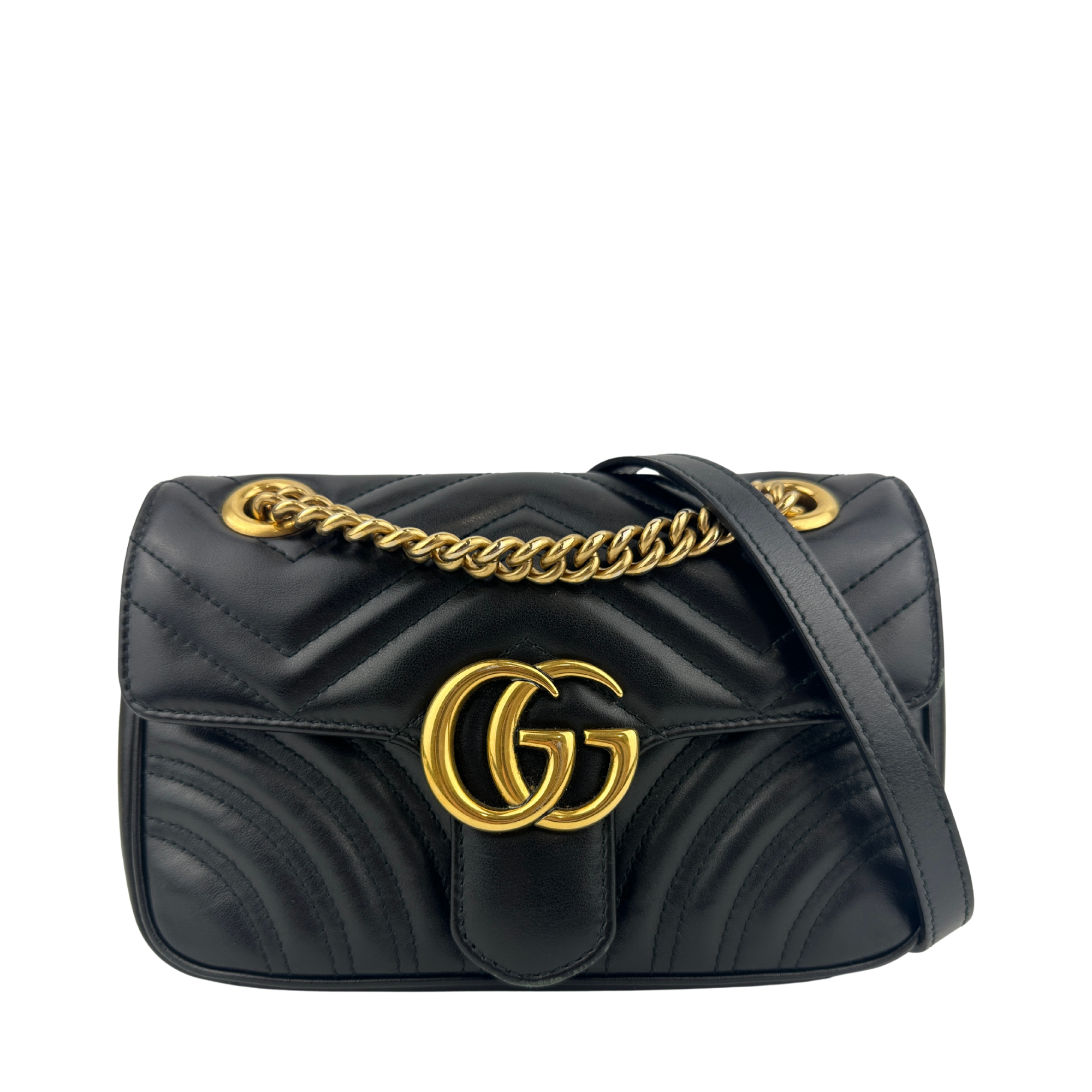 Marmont Mini Matelassé Black Shoulder Bag