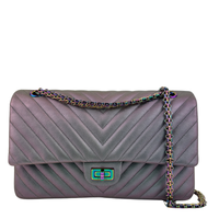 2.55 Reissue Iridescent Chevron 226 Rainbow Hardware Flap Bag