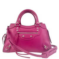 Neo Classic Small City Fuchsia Grained Calfskin Leather Bag