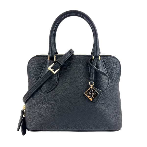 Mini Swing Leather Satchel Bag Black