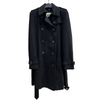 London Black Wool Mid-Length Coat