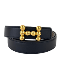 24mm Reversible Swift/Epsom Noir/Etoupe strap & Bubbles Buckle GHW - Glampot