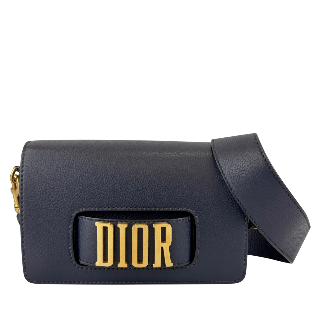 Dio(r)evolution Flap Bag Navy Calfskin GHW