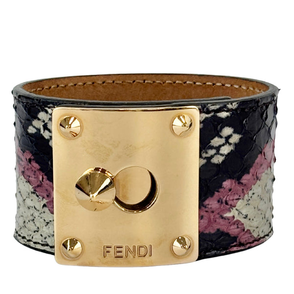 Goldmine Wrap Bracelet Black / Purple Snakeskin Size S