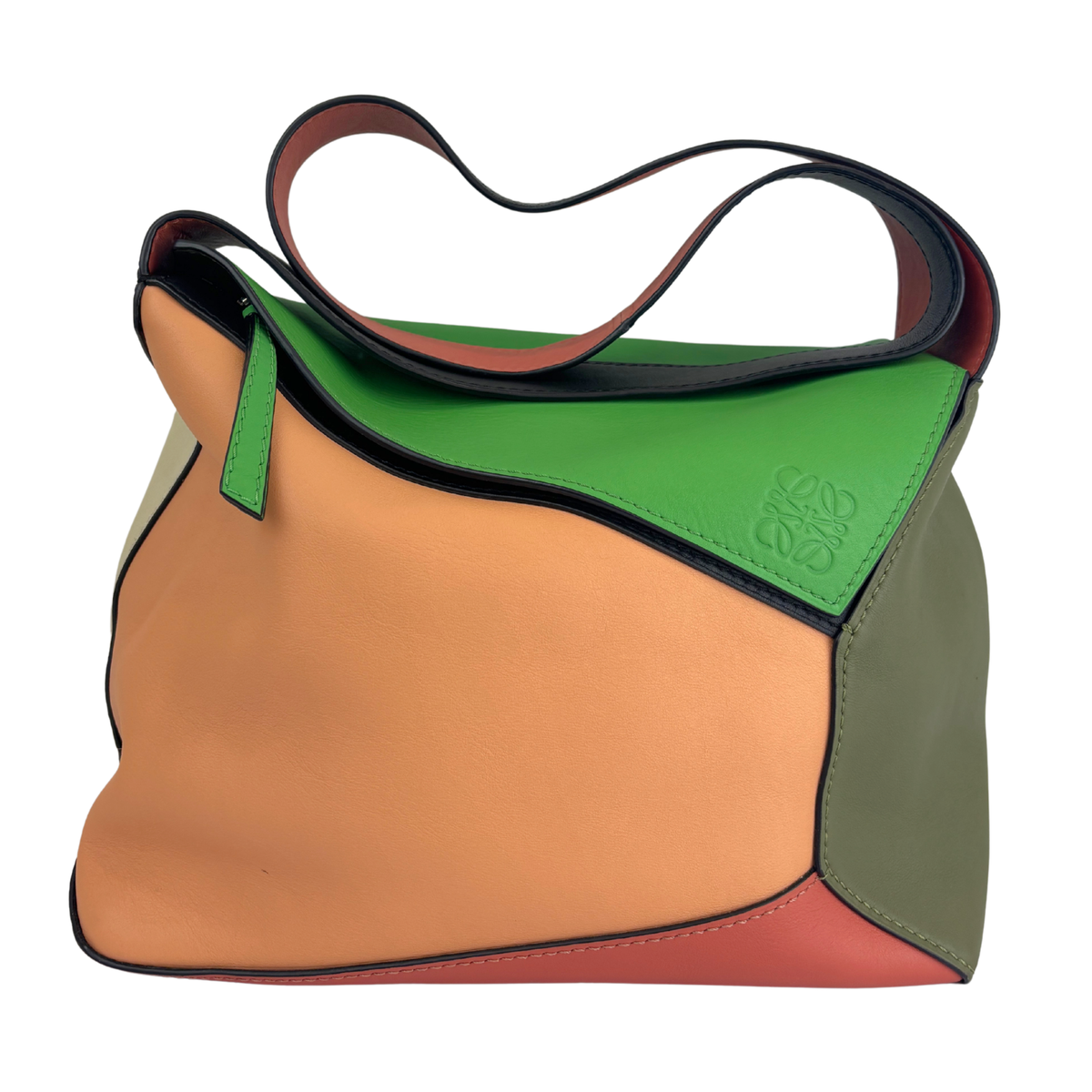 Large Puzzle Hobo Bag in Multicolour