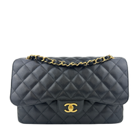 Classic Jumbo Black Caviar GHW