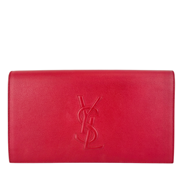 Large Belle De Jour Clutch Red Calfskin