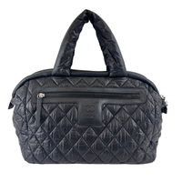 Coco Cocoon Mark Black Nylon Tote Bag - Glampot