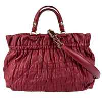 Gaufre Lambskin Cannage Delices Handbag