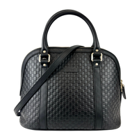 Gucci Micro Guccissima 2-Way Leather Bag Black