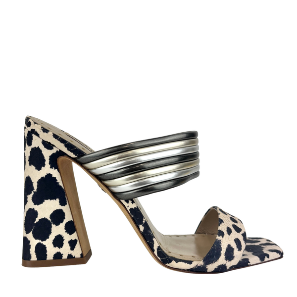 Roberto Cavalli Animal-print Bloc-heel Sandals size 39