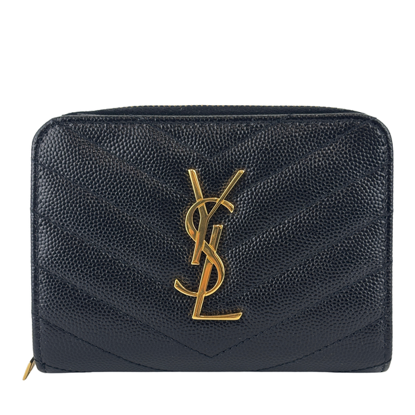 Cassandre Matelasse Compact Zip Around Wallet In Grain De Poudre