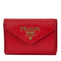 1MH021 Red Vitello Move Leather Wallet - Glampot