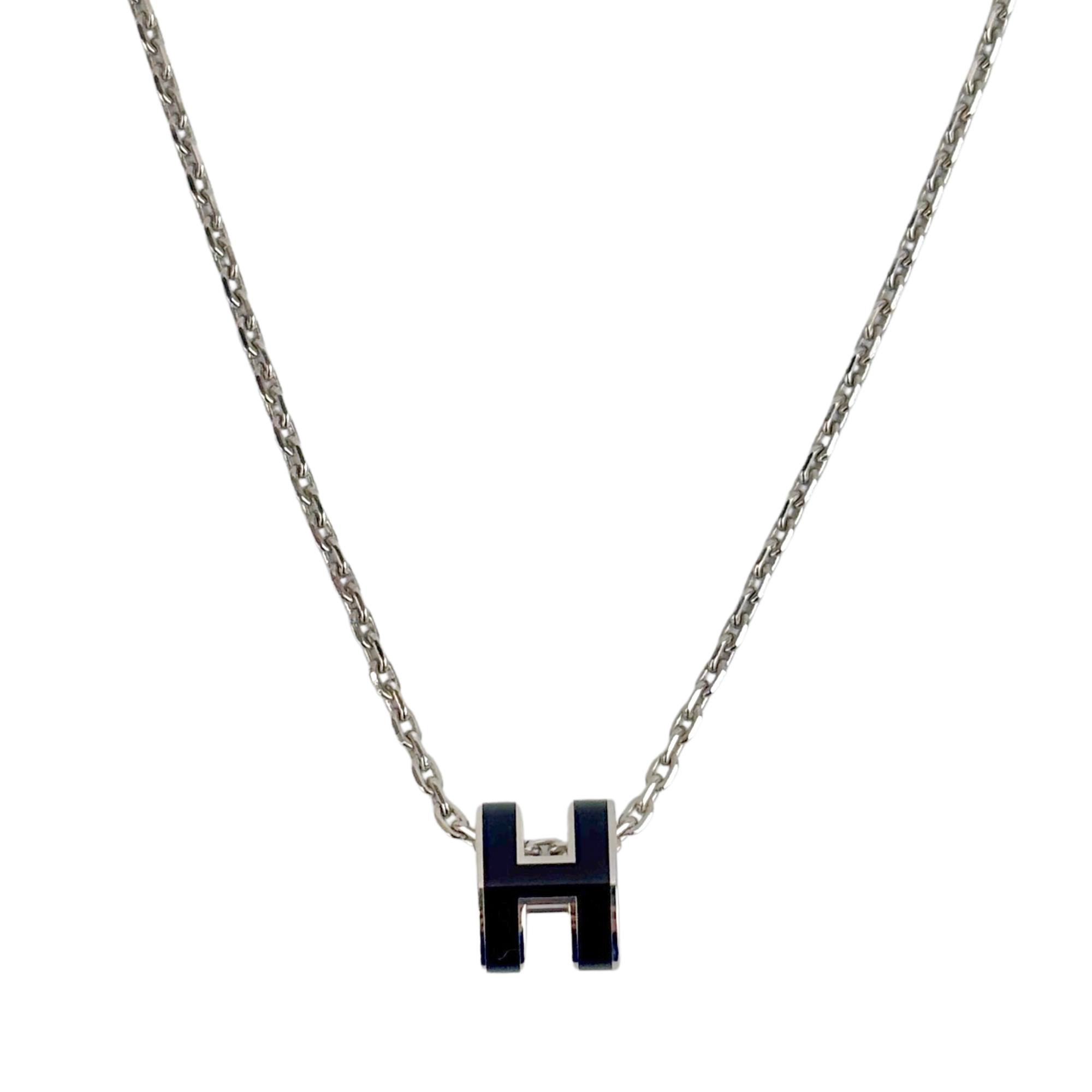 Mini Pop H Necklace Noir PHW