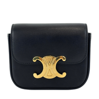 Mini Claude in Shiny Calfskin Black Bag