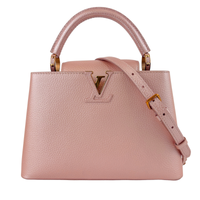 Capucines BB Metallic Taurillon Pearly Pink RGHW