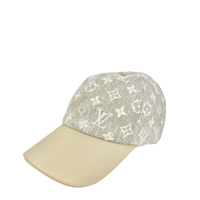 M7059M Monogram Jacquard Beige Denim Baseball Cap