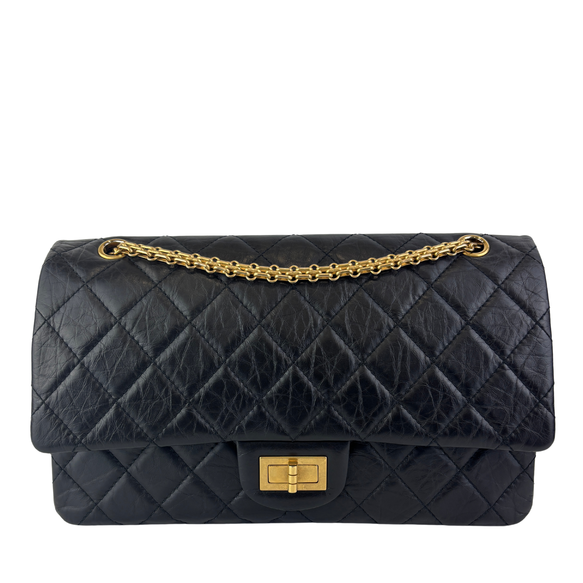 Reissue 227 Black Aged Calf Leather GHW