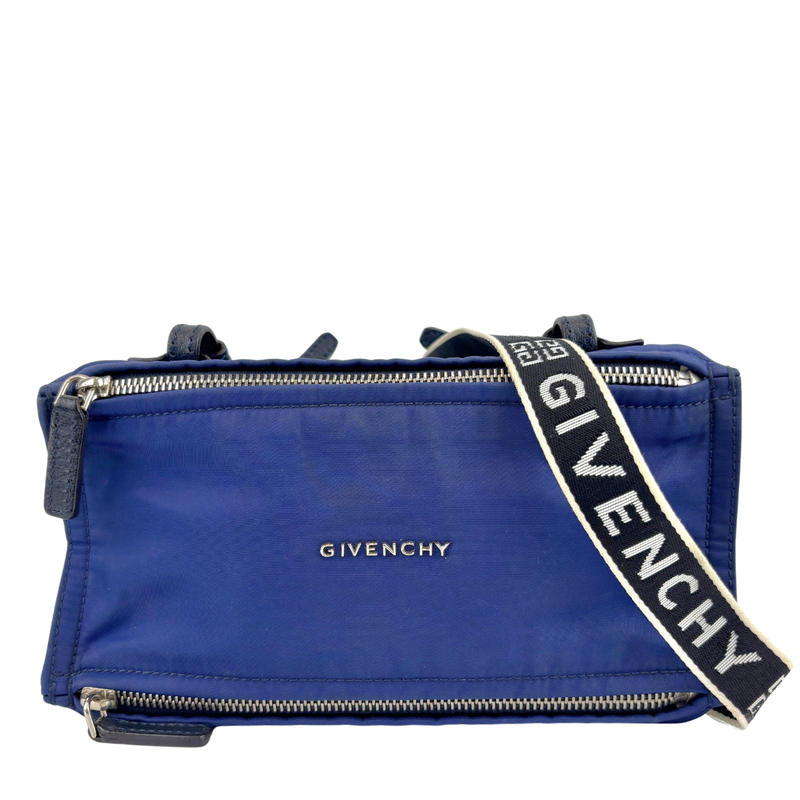 Givenchy Mini Pandora Crossbody Bag Blue Nylon | Glampot