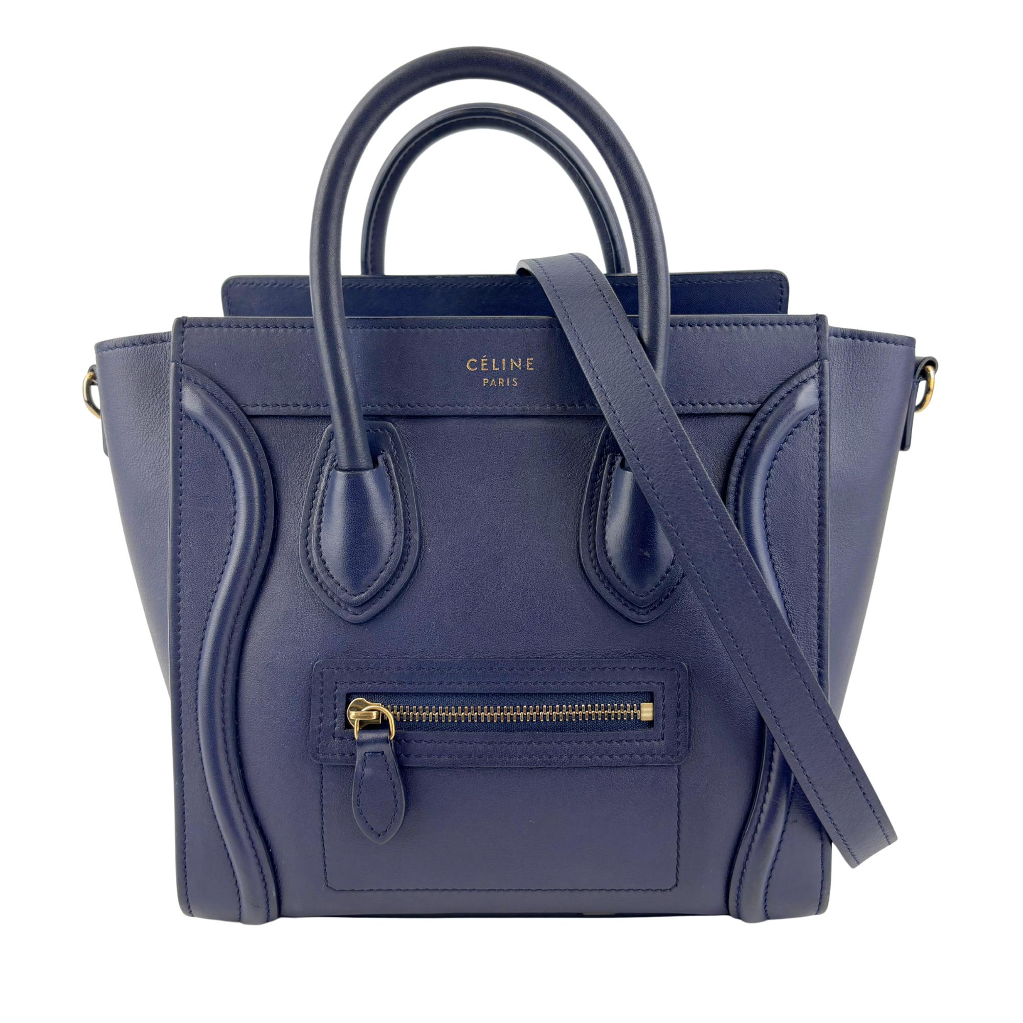 Nano Luggage Navy Smooth Calfskin