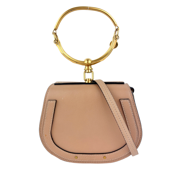 Small Nile Bracelet Bag in Pink Leather / Suede