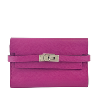 Kelly Wallet Medium Epsom Rose Pourpre PHW
