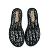 Chez Moi Oblique Jacquard Slides - Blue Sandals