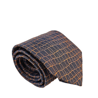 Textile Indigo Orange Necktie