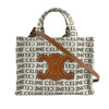 Small Cabas Thais in Textile with Celine-All-Over in Natural/Tan