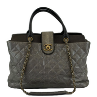 Grey Glazed Calfskin Stingray Large Bindi CC Tote