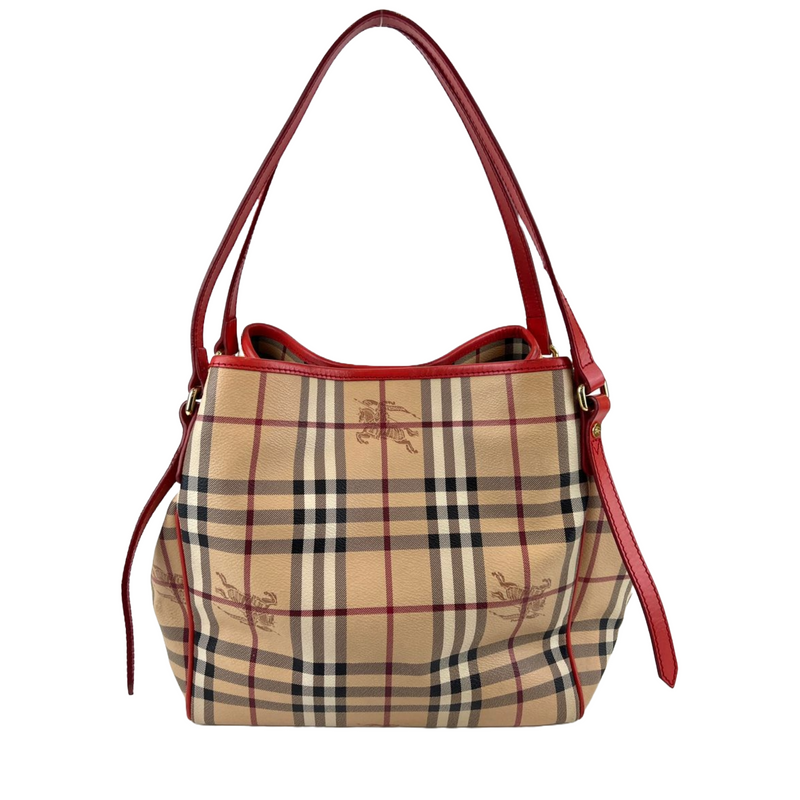 Canterbury Check Tote - Dark Pink