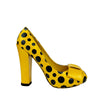 YK 2012 Limited Edition Yellow Black Monogram Vernis Dots Infinity Pumps RARE