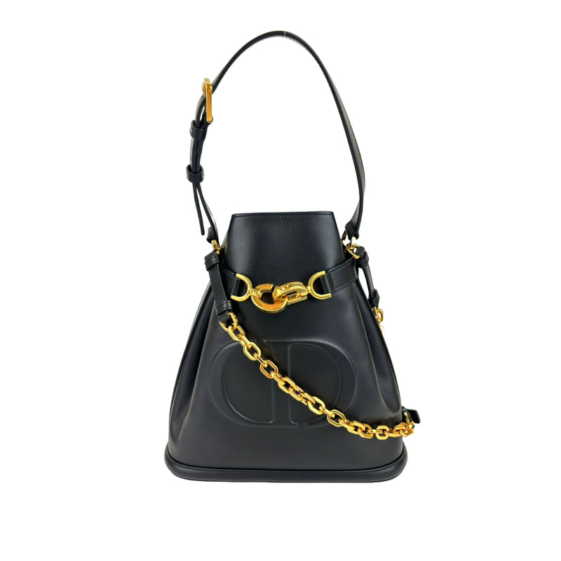 Black CD-Embossed Calfskin Medium C'est  Bag