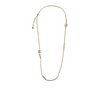 B23P ABA507 Gold Plated Long Chain CC Logo Diamante with Gold Hearts Necklace&nbsp;