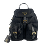 Re-Nylon Zaino Tessuto Vela Nero Small Backpack