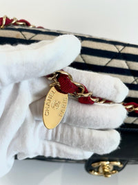 Coco Sailor Medallion 大号翻盖包 绗缝针织和小羊皮 GHW